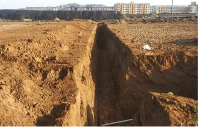 Cable trench excavation